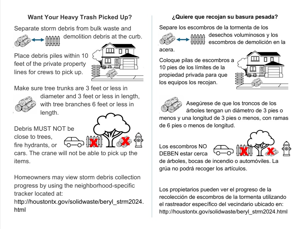 Storm Debris Pick Up Update – Sharpstown Civic Association